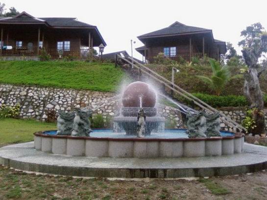 Kinija Xingyan akmens drožyba feng shui rutulio fontanas (drakono raštas)