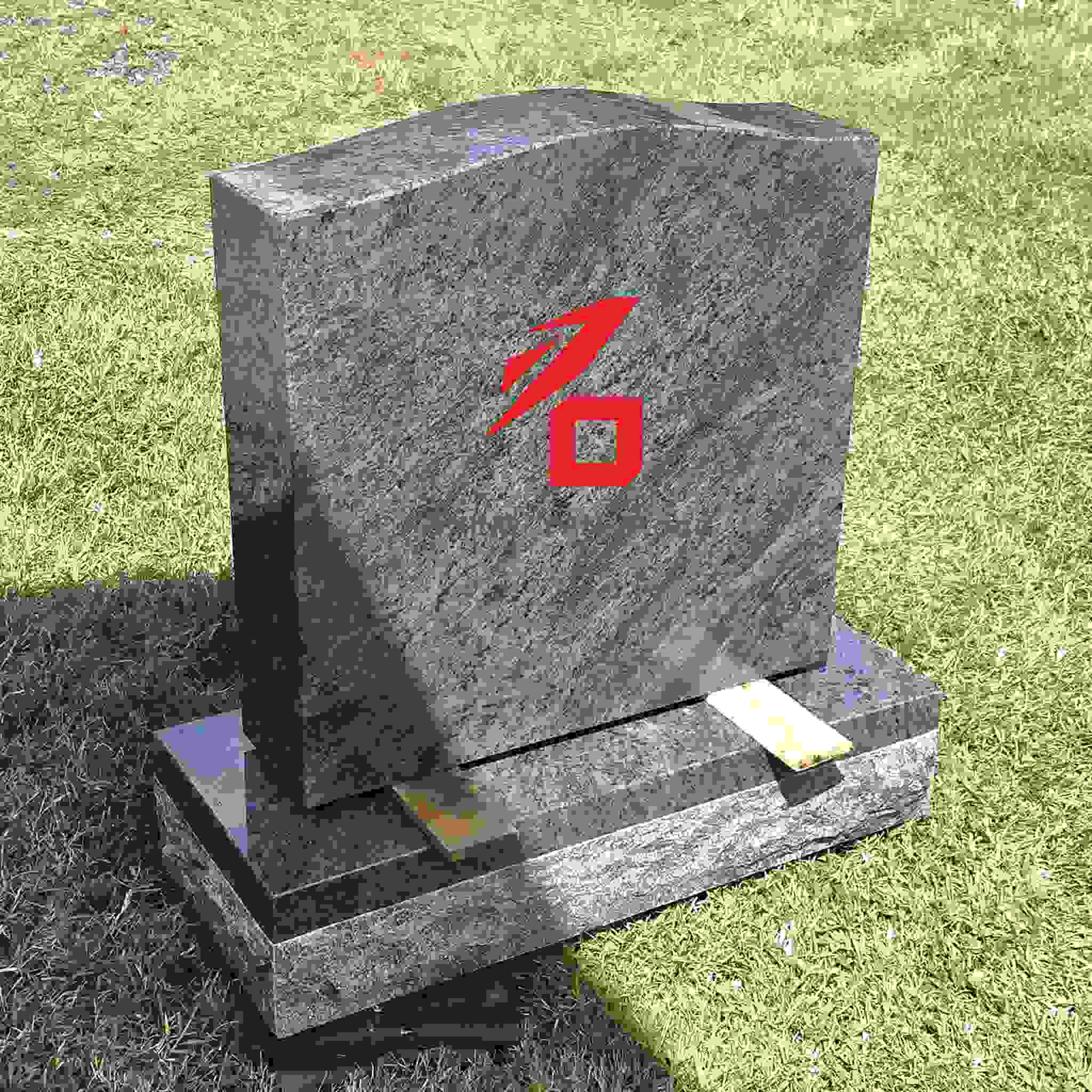 Paprastas granitinis vienetinis paminklas